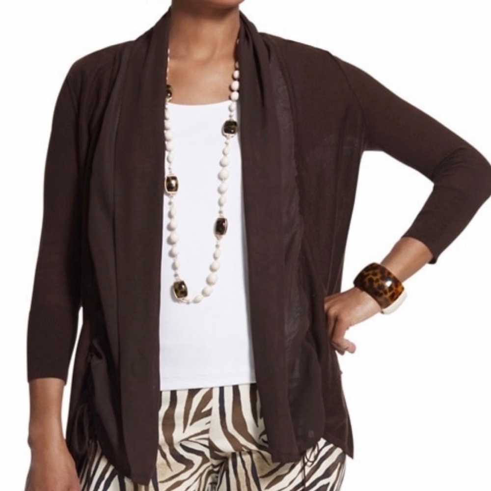 Chico's Ruched Reema Open Cardigan
Size 2 - Large 12